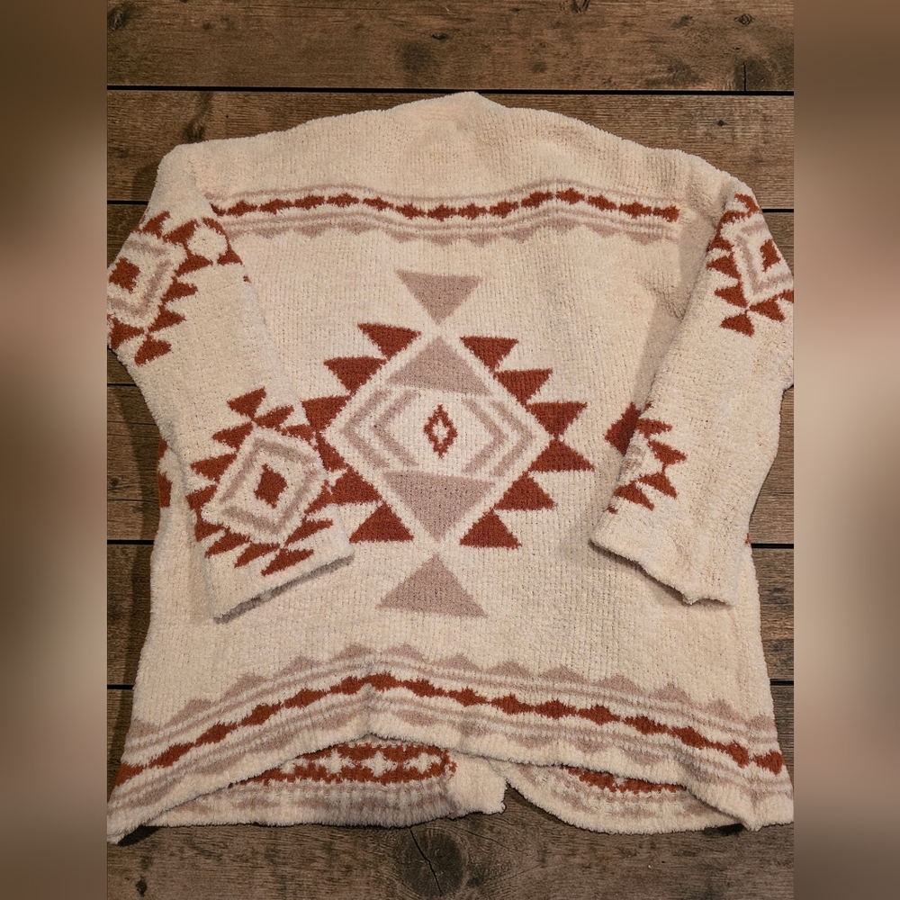 Warm & Cozy Lifestyle Western Print Cardigan – Size Large